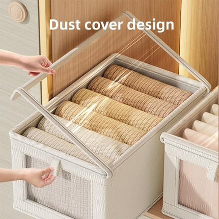 Dustproof Wardrobe Storage Box with Lid Large Clothes Organiser Container