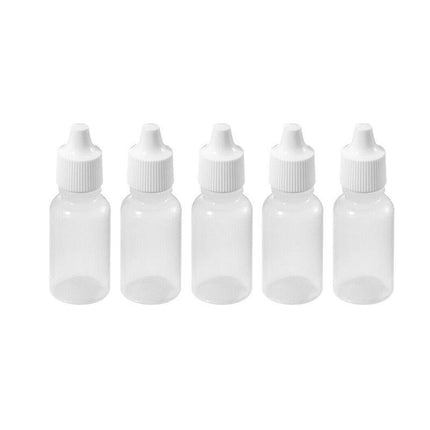 50x Clear Empty Plastic Dropper Bottle Squeezable Eye Drop Liquid Container 5ml - Aimall