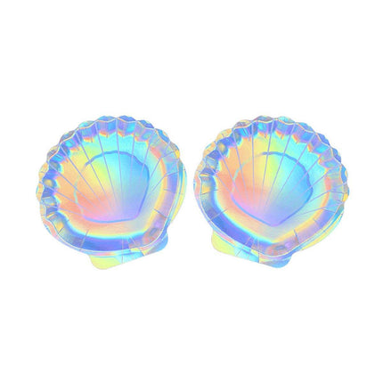 100pcs High Appearance Paper Plates Shell Cake Fast Food Party Disposable Plates