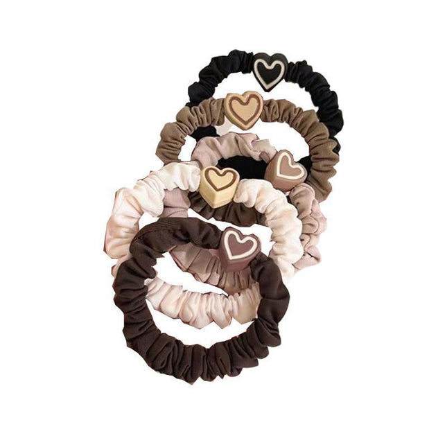 5PCS Hair Bands Girl Ponytail Updo ElasticHair Bands Love Headband Hairless - Aimall