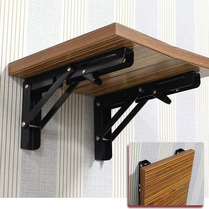 Traderight Table Bracket Folding Stainless Steel 150KG Wall Shelf Bench 2PCS - Aimall