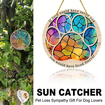Pet Lover Gift Wall Hanging Wreath Decor Suncatcher for Bedroom Home Decoration
