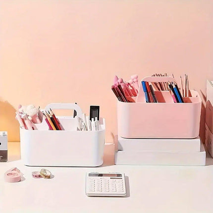 Multi Functional Desktop Organizer Compartmentalized Storage Box Portable Basket