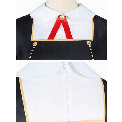Anime SPY×FAMILY Anya Forger Cosplay Costume Girls Long Sleeve Dress Wig Outfits - Aimall