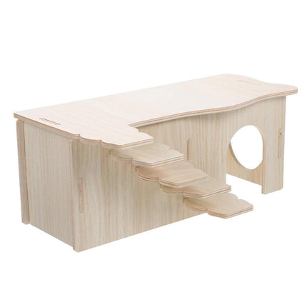 Wooden Multiroom Hamster Maze House Hiding Habitat Playhouse for Small Pets