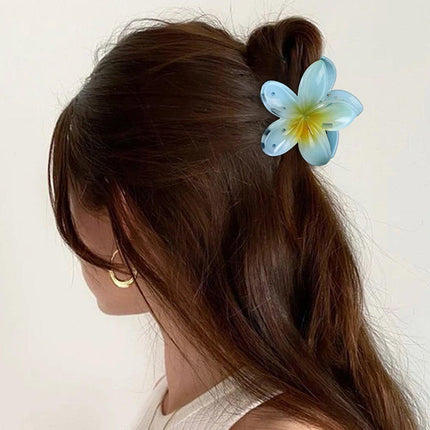 12pcs Gradient Candy Colour Flower Hair Clips Stylish Accessories for Women