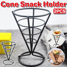 2X Snack Rack Fried Chicken Chip Cone Fryer French Fries Wire Oil Holder Basket