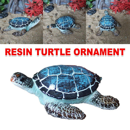 Resin Sea Turtle Aquarium Ornament Underwater Decor for Home and Fish Tank Use
