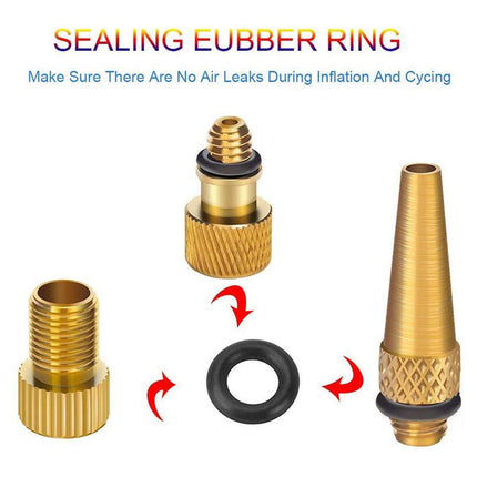 21pcs Bicycle Valve Adapter Set Universal Bike Tire Valve Converter Group Kit