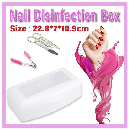 Manicure Disinfection Box for Tools Supplies Cleaning and Soaking Nail Care Kit