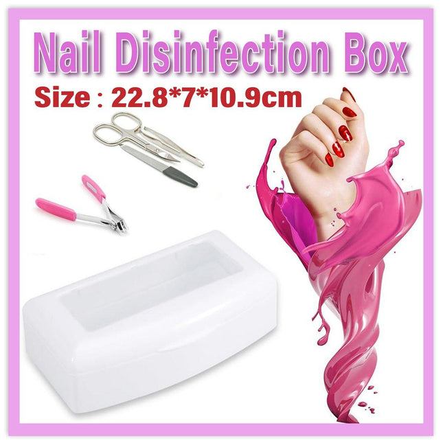 Manicure Disinfection Box for Tools Supplies Cleaning and Soaking Nail Care Kit