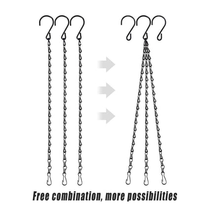 15PCS Metal Hanging Chains for Plants Flower Pot Basket Garden Bird Feeder