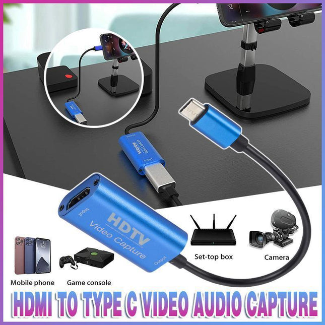 HDMI to TYPE-C Video Capture Card 4K/1080P 60fps HD Recorder Game Live Streaming - Aimall