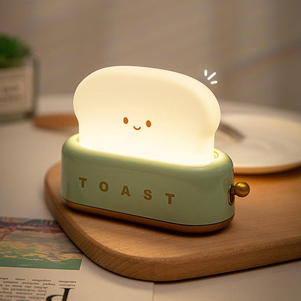 Rechargeable LED Toaster Night Light Creative Dimming Lamp for Bedroom Sleep
