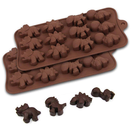 4pcs Dinosaur Ice Cube Mould Silicone Jelly Chocolate Mould for Kids and Parties