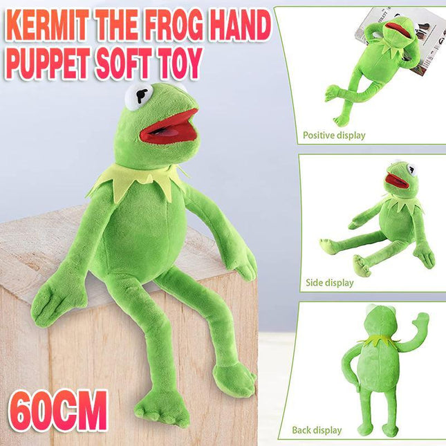 23" Kermit the Frog Hand Puppet Soft Toy Plush Stuffed Doll Kid's Gift Birthday - Aimall
