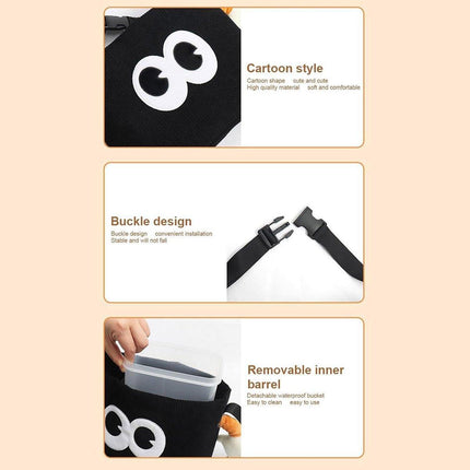 2in1 Car Wastebasket and Tissue Box Multifunctional Car Storage Bucket Organizer