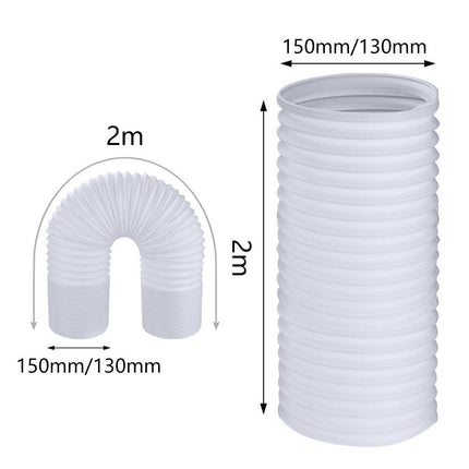 Portable Air Conditioner Exhaust Hose 13/15cm Extendable Vent Pipe PP Steel Wire