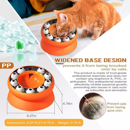 Pet Slow Feeder Interactive Cat Dog Food Dispenser Puzzle Toy for Healthy Eating
