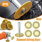 6PCS Diamond Cutting Discs with Mandrel for Rotary Tools - Mini Rotary Cutting Set