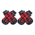 4pcs Christmas Pet Dog Socks Anti-Slip Warm Knit Socks for Small Medium Dog Cat