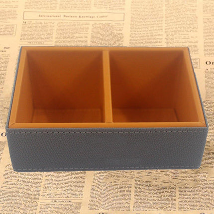 Beveled Double Compartment Tea Caddy Hotel Room Organizer for Sugar Tea Bags