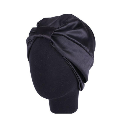 Imitated Silk Sleeping Cap Sleep Hat Womens Night Hair Styling Care Bonnet Wrap - Aimall