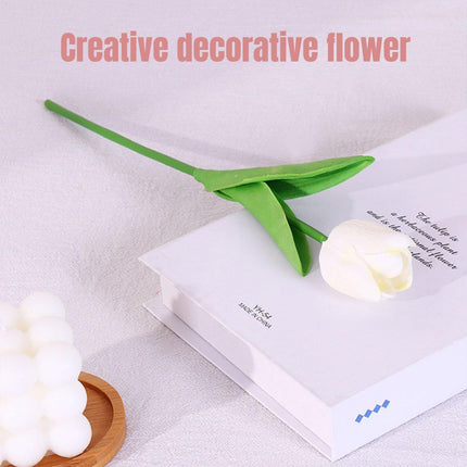 20PCS Real Touch Artificial Tulip Bouquet Fake Flowers for Home Wedding Decor