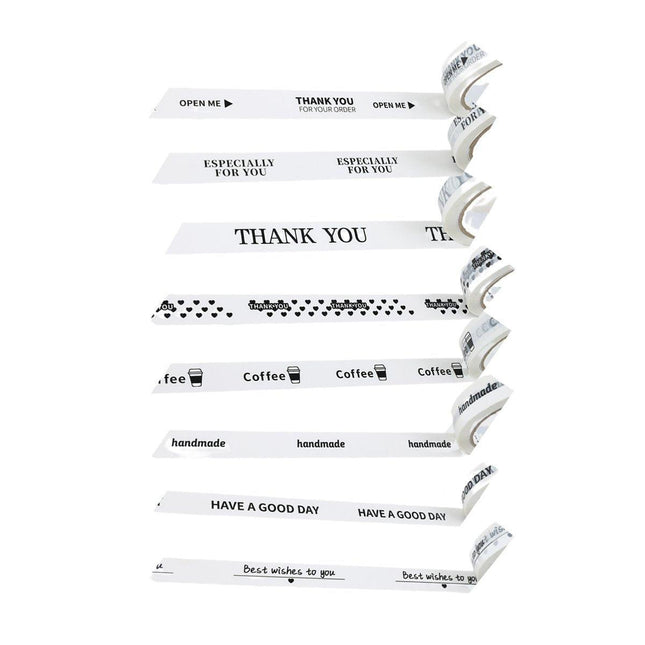 5pcs Tamper Proof Sealing Tape Leak Proof Small Narrow Packaging Seal Labels