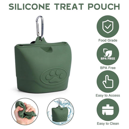Portable Dog Food Bag Outdoor Walking Travel Feeding Pouch Pet Supplies