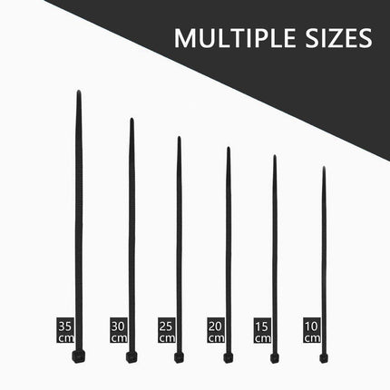 100-1000X Cable Ties Zip Ties Nylon UV Stabilised Plastic Electrical Bulk Wire Tie - Aimall