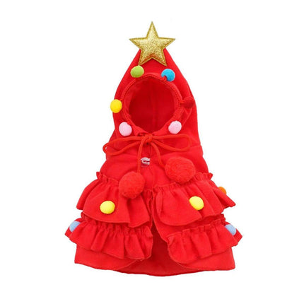 Christmas Pet Cape Shawl Winter Holiday Dog Cat Costume Cloak Apparel Outfit