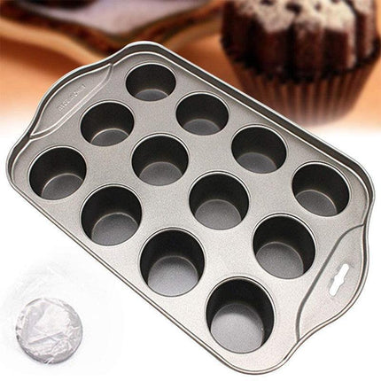 12 Cups Individual Mini Cheesecake Cake Pan Tin Loose Base Cheese Cake Mould Pan - Aimall