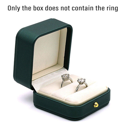 Dark Green Jewelry Box Ring Box Pair Compact Storage Box for Rings Accessories
