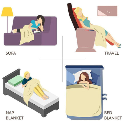 Soft Winter Flannel Blanket for Office Home Lunch Break Warm Cozy Throw Blanket