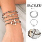 Twist Chain Bracelets Women 2pcs Set Fashion Mix and Match Jewelry Gift