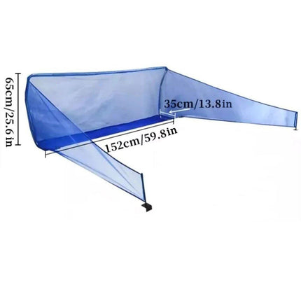 Table Tennis Ball Catch Net Mobile Floor Standing Collector with Multi-Frame