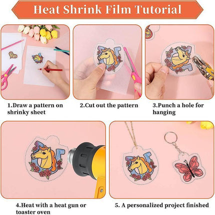DIY Creative Craft 182 Heat Shrink Plastic Sheet Kit Blank Shrink Film Art Paper - Aimall