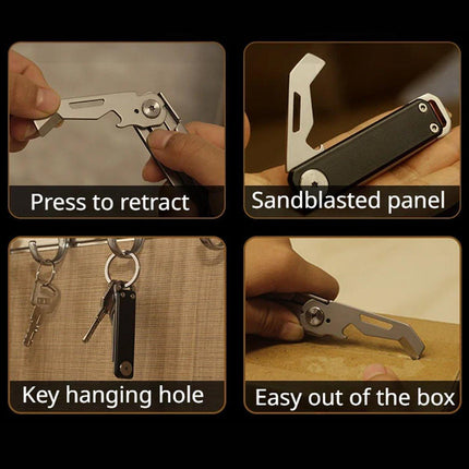 Multifunctional Folding Knife Case Opener Portable Bottle Opener EDC Tool Kit