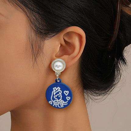 Cute Cartoon Asymmetrical Stud Earrings Fun Fashion Jewelry for Daily Outfits
