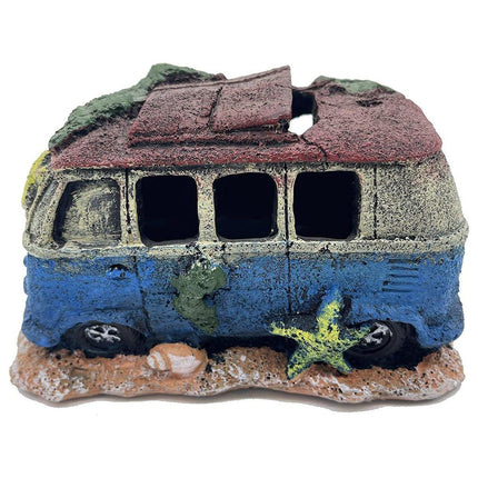 Creative Aquarium Decoration Resin Car Wreck Fish Shrimp Escape House Landscape