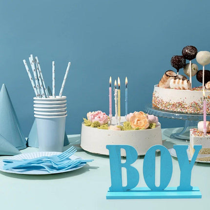 Wooden Baby Shower Party Decorations Gender Reveal Centerpieces Newborn Crafts