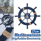 27cm Hanging Wooden Rudder Decorative Ornament Wall Decor Beach Home Decor