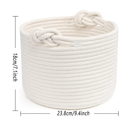 Twist Handle Round Storage Basket Durable Storage Bag Organiser Laundry Holder