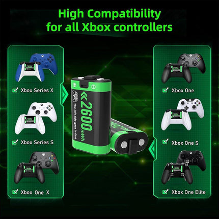 Rechargeable Battery Pack and Charging Dock for Xbox One Series S X Controller