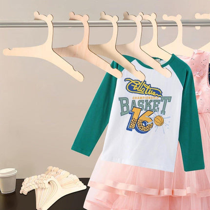 20PCS Small Wooden Clothes Hangers Mini Size Coat Hanger Set for Wardrobe Storage