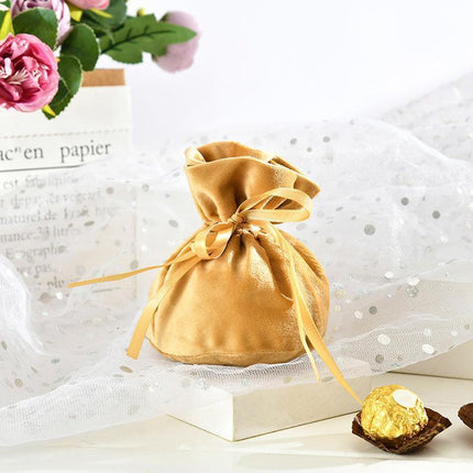 6PCS Velvet Cloth Drawstring Bags Gift Bag Jewelry Ring Pouch Earring Favor - Aimall