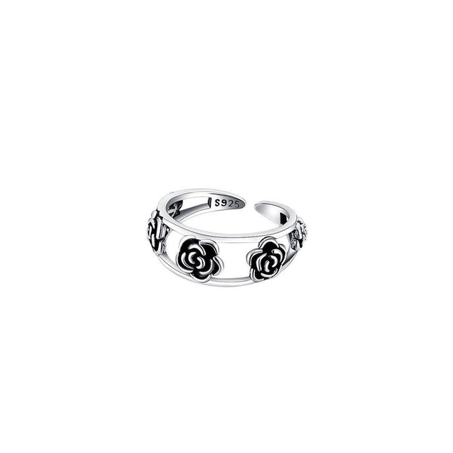 Vintage Rose Open Ring Adjustable Fashion Jewelry Women Girls Party Wear