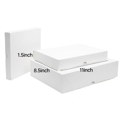 Premium Shirt Packaging Boxes 350g White Cardboard 2Sizes Easy Storage Flat Pack