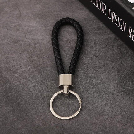 Handmade Leather Rope Keychain Car keychain Bag Pendant Accessories - Aimall